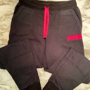 🎀 3 for $25 Girl's Black Puma Joggers Size L GUC